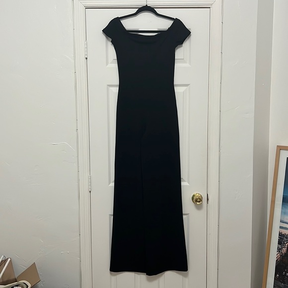 off the shoulder black jumpsuit - Picture 1 of 1